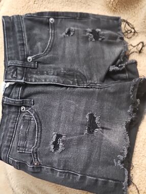Abound Black Distressed Women's Denim Shorts